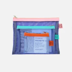 Set de 3 Pochettes Mesh - Aqua