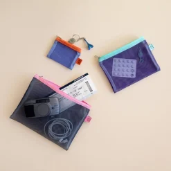 Set de 3 Pochettes Mesh - Aqua