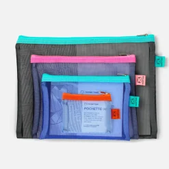 Set de 4 Pochettes Mesh - Aqua