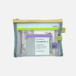 Set de 3 Pochettes Mesh - Jaune