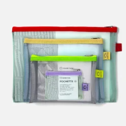 Set de 4 Pochettes Mesh - Rouge