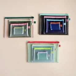 Set de 4 Pochettes Mesh - Vert