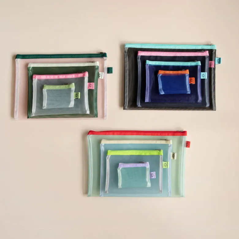 Set de 4 Pochettes Mesh - Vert