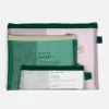 Set trousse et pochettes Mesh - Jaune