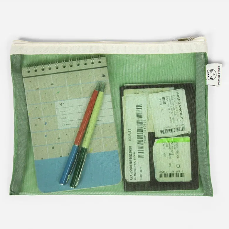 Set trousse et pochettes Mesh - Jaune