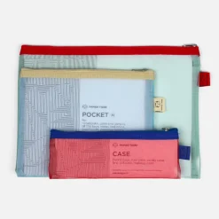 Set trousse et pochettes Mesh - Rouge