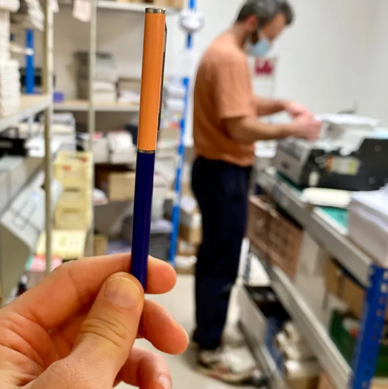 Stylo-Bille - Cobalt/Saumon