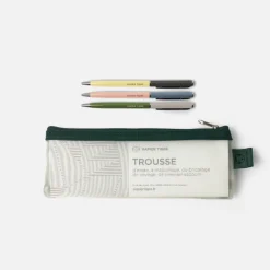 Trousse Mesh et les 3 stylos - Jaune