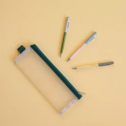 Trousse Mesh et les 3 stylos - Jaune