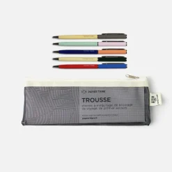Trousse Mesh et les 5 stylos - Noire