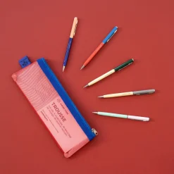Trousse Mesh et les 5 stylos - Rouge
