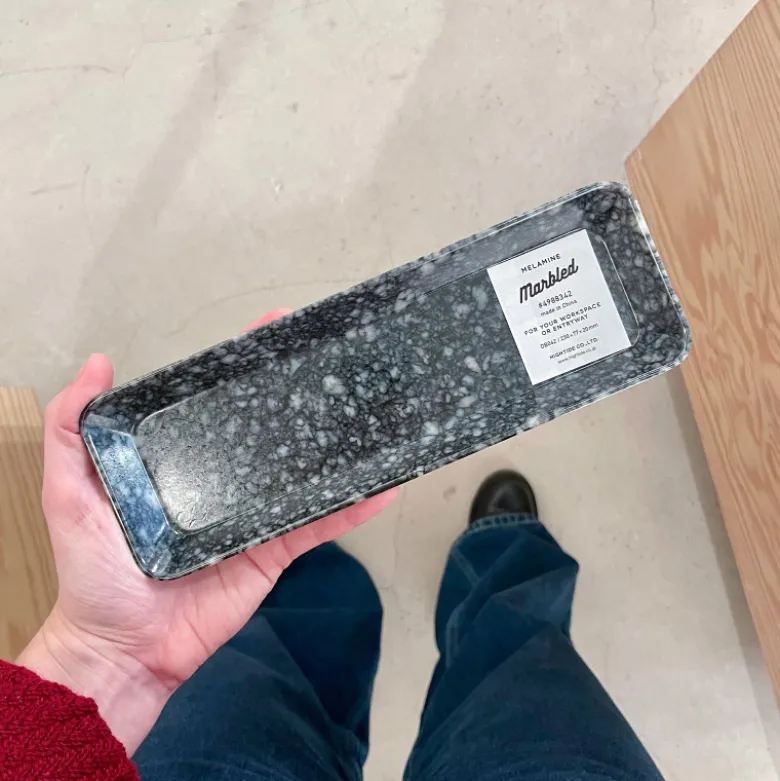Vide Poche long en mélamine - Noir