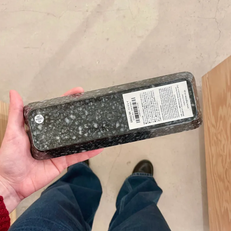 Vide Poche long en mélamine - Noir